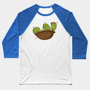 Turtle at Exercise for Abdominla muscles Baseball T-Shirt